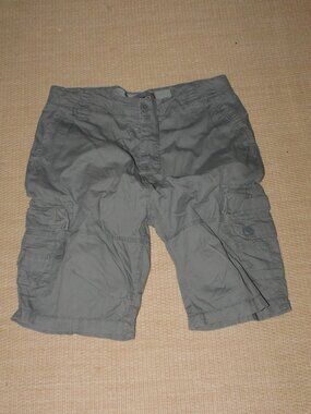 Brandit gray army cargo drawstring cargo shorts - adult large